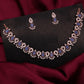 Tehzeeb Creations Blue Colour Ad Studded Necklace Jewellery Set With Matching Earrings For Women And Girls - Swadesiicart