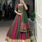 Lorenvalley Pure Rayon Embossed Design Lace With Gotta Patti And Peper Mirror Work Lace Touch Up Lehenga Choli with Dupatta | Swadesiicart