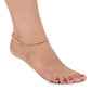 AanyaCentric Gold-Polished Traditional Anklets Payal - Classic and Stylish for Women and Girls - Swadesiicart