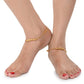 AanyaCentric Gold-Polished Traditional Anklets Payal - Classic and Stylish for Women and Girls - AanyaCentric