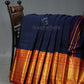 Kalanetha Navy Blue With Zari Kanchi Style Pure Narayanpet Cotton Saree By Gayathri Reddy Designer Studio | Swadesiicart