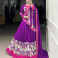 Lorenvalley Fashion Purple Pure Rayon Printed And Original Mirror Hand Work With Lace Touch Up Lehenga Choli with Dupatta - Swadesiicart
