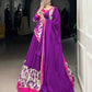 Lorenvalley Fashion Purple Pure Rayon Printed And Original Mirror Hand Work With Lace Touch Up Lehenga Choli with Dupatta - Swadesiicart
