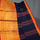 Kalanetha Navy Blue With Zari Kanchi Style Pure Narayanpet Cotton Saree By Gayathri Reddy Designer Studio | Swadesiicart