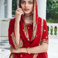 Anaita Red Georgette Lehenga Choli With Sequence & Thread Work