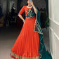 Lorenvalley Orange Pure Rayon Embossed Design Lace Touch Up Lehenga Choli with Dupatta | Swadesiicart