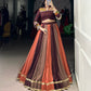 Lorenvalley Fashion Multicolor Pure Rayon Embossed Design Lace Touch Up Lehenga Choli | Swadesiicart