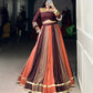 Lorenvalley Fashion Multicolor Pure Rayon Embossed Design Lace Touch Up Lehenga Choli | Swadesiicart
