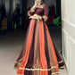 Lorenvalley Fashion Multicolor Pure Rayon Embossed Design Lace Touch Up Lehenga Choli | Swadesiicart