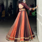 Lorenvalley Fashion Multicolor Pure Rayon Embossed Design Lace Touch Up Lehenga Choli | Swadesiicart