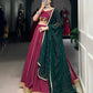 Lorenvalley Ranipink Pure Rayon Embossed Design With Gotta Patti Lace Touch Up Lehenga Choli with Dupatta | Swadesiicart