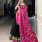 Lorenvalley Fashion Black Silk Georgette Lace Touch Up Lehenga Choli with Dupatta | Swadesiicart