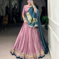 Lorenvalley Fashion Onion Pink Silk Georgette Lace Touch Up Lehenga Choli with Dupatta | Swadesiicart