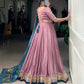 Lorenvalley Fashion Onion Pink Silk Georgette Lace Touch Up Lehenga Choli with Dupatta | Swadesiicart