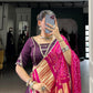 Lorenvalley Fashion Purple Silk Georgette Lace Touch Up Lehenga Choli with Dupatta - Swadesiicart