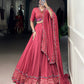 Lorenvalley Fashion Darkpink Pure Rayon Original Mirror Gamthi Work With Gotta Patti Lace Touch Up Lehenga Choli with Dupatta | Swadesiicart