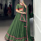 Lorenvalley Fashion Mahendi Pure Rayon Original Mirror Gamthi Work With Gotta Patti Lace Touch Up Lehenga Choli with Dupatta | Swadesiicart