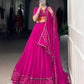 Lorenvalley Fashion Pink Pure Rayon Original Mirror Gamthi Work With Gotta Patti Lace Touch Up Lehenga Choli with Dupatta | Swadesiicart