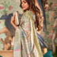 Anaita Grey Designer Digital Printed Soft Silk Saree With Blouse