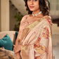 Anaita Cream Designer Digital Printed Soft Silk Saree With Blouse