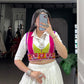 Lorenvalley Fashion White Rayon Multi Colour Patch With Lace Touch Up Lehenga Choli with Koti - Swadesiicart