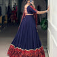 Lorenvalley Fashion Navyblue Pure Rayon Bandhej Print and Foil Work with Lace Touch Up Lehenga Choli with Dupatta | Swadesiicart