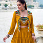 Lorenvalley Fashion Mustard Pure Rayon Plain Frill Lehenga Choli with Koti | Swadesiicart