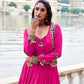 Lorenvalley Fashion Pink Pure Rayon Plain Frill Lehenga Choli with Koti | Swadesiicart