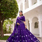 Lorenvalley Fashion Purple Pure Chanderi Bandhej Print With Lace Touch Up Lehenga Choli with Dupatta - Swadesiicart