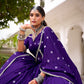 Lorenvalley Fashion Purple Pure Chanderi Bandhej Print With Lace Touch Up Lehenga Choli with Dupatta - Swadesiicart