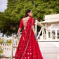 Lorenvalley Fashion Red Pure Chanderi Bandhej Print With Lace Touch Up Lehenga Choli with Dupatta - Swadesiicart