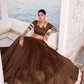 Lorenvalley Fashion Brown Pure Chanderi Zari Weaving Work With Embossed Design Lace Touch Up Lehenga Choli with Dupatta - Swadesiicart