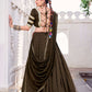 Lorenvalley Fashion Mahendi Pure Chanderi Zari Weaving Work With Embossed Design Lace Touch Up Lehenga Choli with Dupatta - Swadesiicart