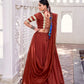 Lorenvalley Fashion Rosegold Pure Chanderi Zari Weaving Work With Embossed Design Lace Touch Up Lehenga Choli with Dupatta - Swadesiicart
