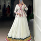 Lorenvalley Fashion White Pure Rayon Embossed Design Lace Touch up Lehenga Choli | Swadesiicart