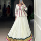Lorenvalley Fashion White Pure Rayon Embossed Design Lace Touch up Lehenga Choli | Swadesiicart