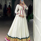 Lorenvalley Fashion White Pure Rayon Embossed Design Lace Touch up Lehenga Choli | Swadesiicart