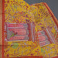 Light Yellow Colour With Orange Blouse Cotton Brasso Saree By Gayathri Reddy Designer Studio | Swadesiicart