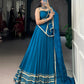 Lorenvalley Fashion Teal Pure Rayon Lace Touch Up Lehenga Choli with Dupatta | Swadesiicart