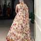Lorenvalley Fashion White Chiffon Floral Print and Foil Print with Embossed Design with Gotta Patti Lace Touch Up Lehenga Choli with Dupatta - Swadesiicart