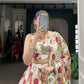 Lorenvalley Fashion White Chiffon Floral Print and Foil Print with Embossed Design with Gotta Patti Lace Touch Up Lehenga Choli with Dupatta - Swadesiicart