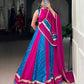 Lorenvalley Fashion Pink Tasar Silk Bandhej Print With Lace Touch Up Lehenga Choli with Dupatta | Swadesiicart