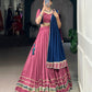 Lorenvalley Fashion Peach Pure Rayon Lace Touch Up Lehenga Choli with Dupatta | Swadesiicart