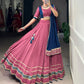 Lorenvalley Fashion Peach Pure Rayon Lace Touch Up Lehenga Choli with Dupatta | Swadesiicart