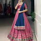 Lorenvalley Fashion Peach Pure Rayon Lace Touch Up Lehenga Choli with Dupatta | Swadesiicart