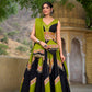 Lorenvalley Pure Cotton Plain With Gamthi Work And Gota Patti With Cowrie (Kodi) Lace Touch Up Lehenga Choli with Dupatta | Swadesiicart