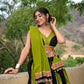 Lorenvalley Pure Cotton Plain With Gamthi Work And Gota Patti With Cowrie (Kodi) Lace Touch Up Lehenga Choli with Dupatta | Swadesiicart