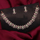Tehzeeb Creations See Green Colour Ad Studded Necklace Jewellery Set With Matching Earrings For Women And Girls - Swadesiicart