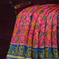 Shades of Rani Pink With Ink Blue Blouse Creeper Design Semi Chanderi Saree By Gayathri Reddy Designer Studio | Swadesiicart