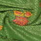 Leaf Green Colour With Baby Pink Blouse Cotton Brasso Saree By Gayathri Reddy Designer Studio | Swadesiicart